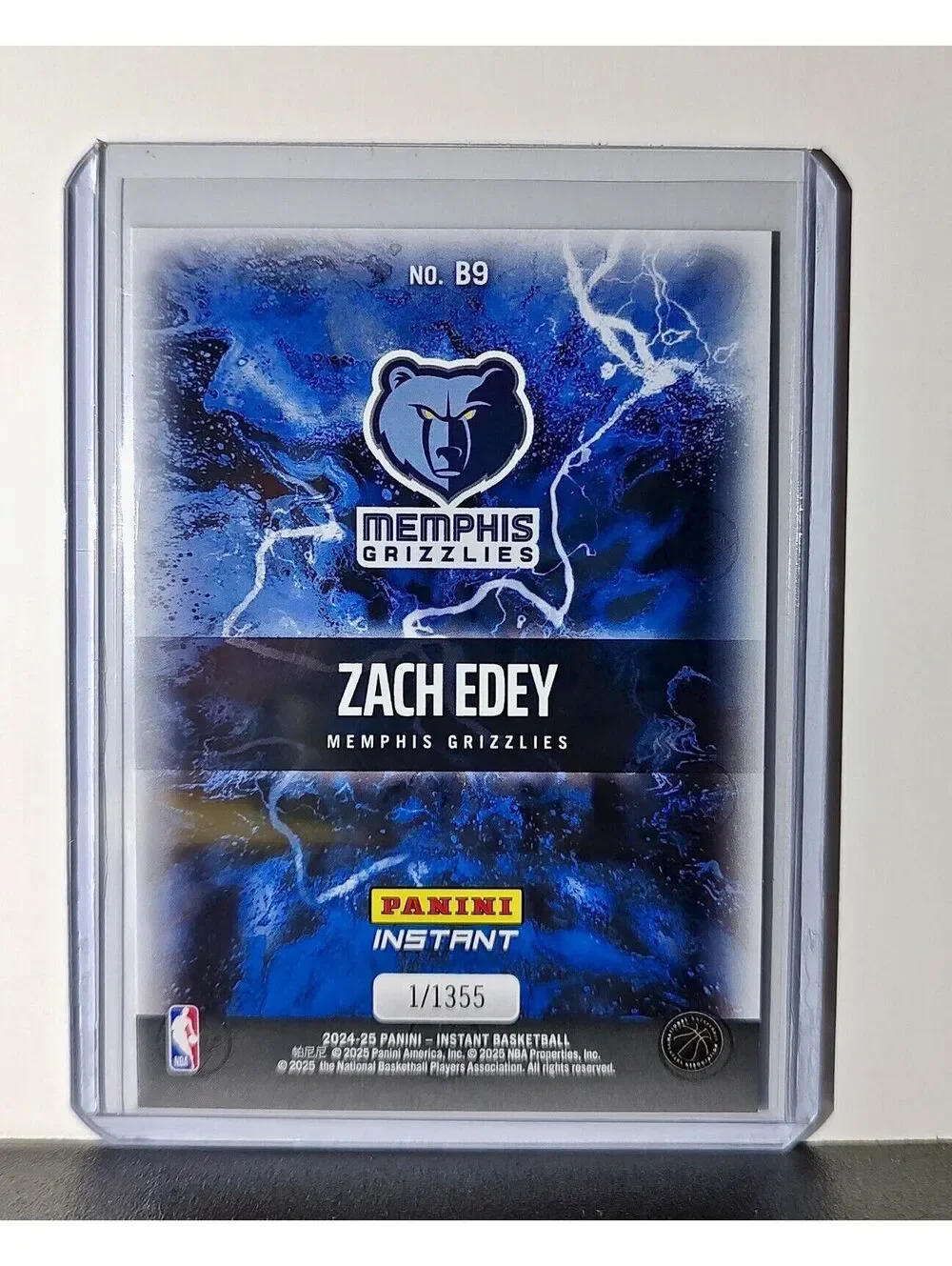Zach Edey Rookie 2024-25 Panini NBA #9 Breakaway Card Grizzlies 1/1355